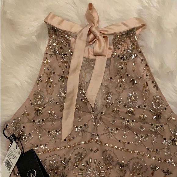 Adrianna Papell Long Ruffle Boho Halter Gown - Picture 1 of 5